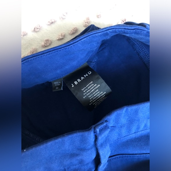 J Brand cobalt blue cuffed jegging ankle jean pant 24 - Picture 4 of 6